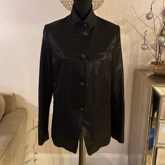 Rag & Bone Black Blazer with Metallic Sheen size 6 - Picture 5 of 11